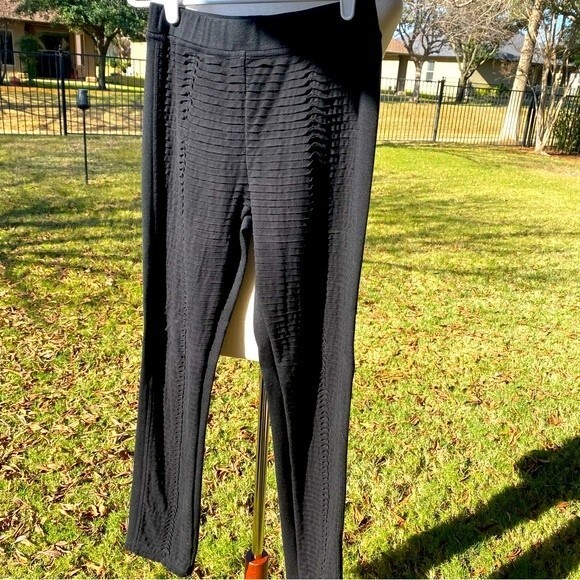 Cristina V Unique Design Glamorous Sexy Black Pants Leggings Size M - Picture 3 of 11